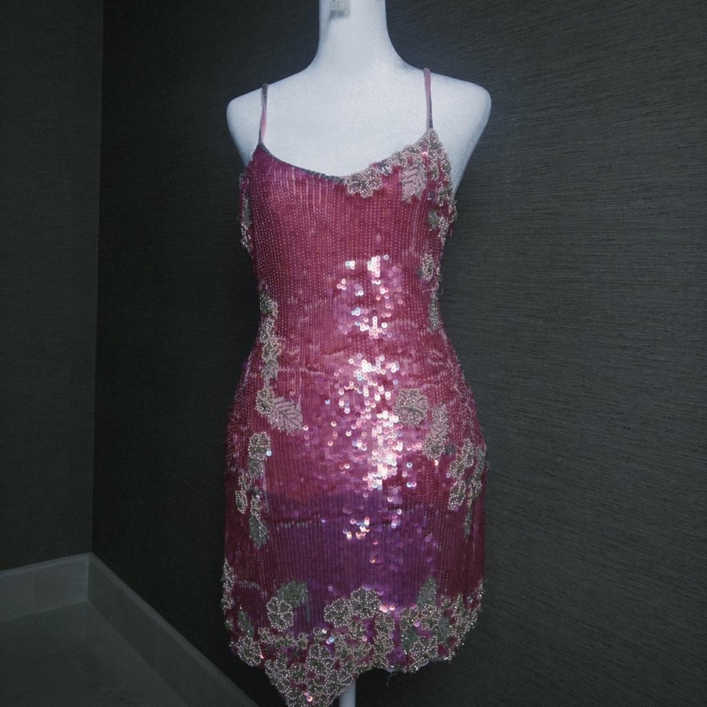 LoveShackFancy Meline Sequin Mini Dress
